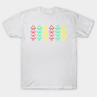 Color Chain  Christmas Trees T-Shirt